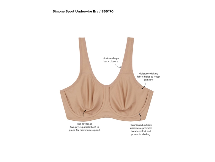 Wacoal Simone Sport Underwire Bra 855170 - Image 3