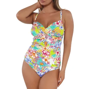 Sunsets Botanical Bliss Sandbar Rib Serena Tankini Top
